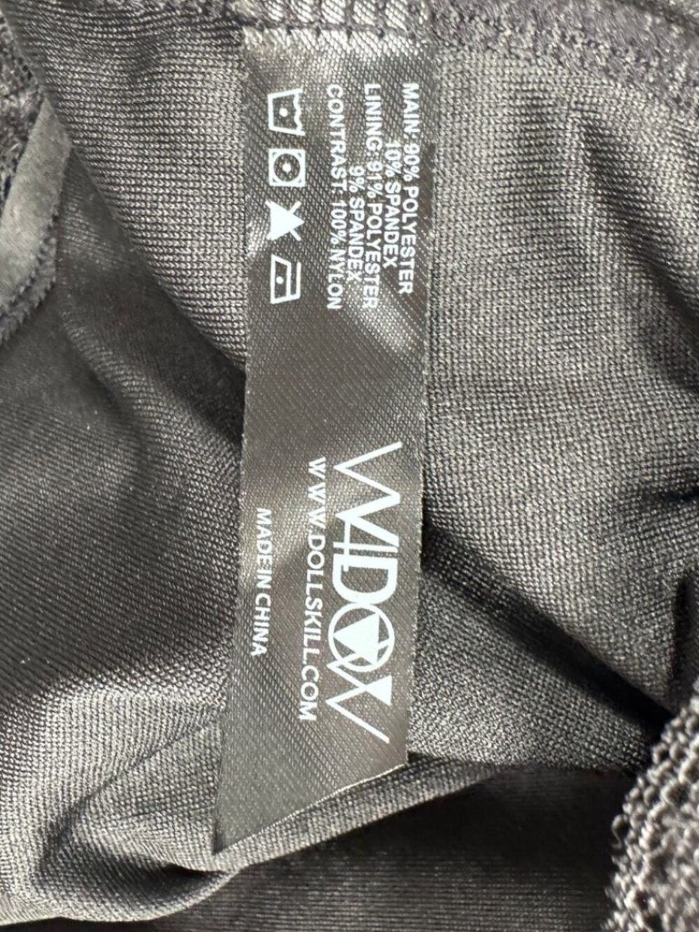 NWT Dolls Kill Widow Mini Dress Black Lined Lace Trim Corset Goth Witchy Large - Picture 13 of 14